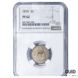 1875 Shield Nickel NGC PF62