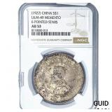 -1927 China Silver $1 Momento NGC AU53