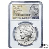2021 Silver Peace Dollar NGC MS70