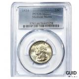 1934 Washington Silver Quarter PCGS MS66 Medium Mo