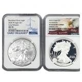 [2] 2020 Silver Eagle NGC MS70/PF70 Ultra Cameo