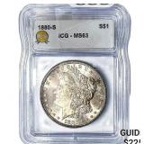 1880-S Morgan Silver Dollar ICG MS63