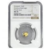 NGC MS70 1/500oz Gold American Bald Eagle