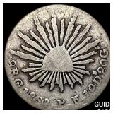 1860 Mexico Silver 2 Reales HIGH GRADE
