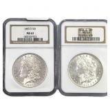 [2] 1883-O/1884-O Morgan Silver Dollar NGC MS63