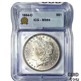 1884-O Morgan Silver Dollar ICG MS64