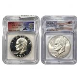 [2]1971-S-1976-S Eisenhower Dollar ICG PR69+/MS67