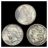 [3] 1881-1924 Morgan & Peace Silver Dollar Lot
