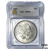1897 Morgan Silver Dollar ICG MS64
