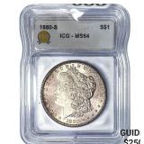 1880-S Morgan Silver Dollar ICG MS64