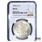 1878-CC Morgan Silver Dollar NGC MS63