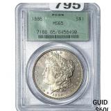 1886 Morgan Silver Dollar PCGS MS65