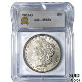 1902-O Morgan Silver Dollar ICG MS63
