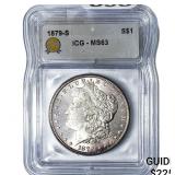1879-S Morgan Silver Dollar ICG MS63
