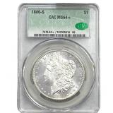 1880-S Morgan Silver Dollar CAC MS64+