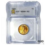 1928 Wheat Cent ICG MS66+ RD
