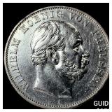 1871-A Germany, Prussia Silver 1 Thaler CHOICE BU