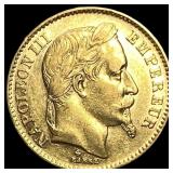 1868 France Gold 20 Franc