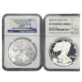 [2] 2002-2013 Silver Eagle NGC PF70/MS69