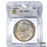 1902-O Morgan Silver Dollar ICG MS64