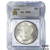 1879-S Morgan Silver Dollar ICG MS63