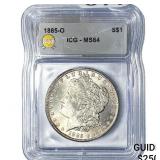 1885-O Morgan Silver Dollar ICG MS64
