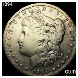 1894 Morgan Silver Dollar ABOUT UNCIRCULATED