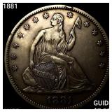 1881 Seated Liberty Half Dollar HIGH GRADE+