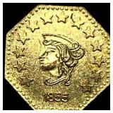 1855 Octagonal California Gold Half Dollar