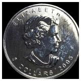 2005 Silver 1 oz Canadian Maple Leaf SUPERB  GEM