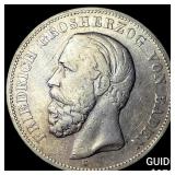 1908 Mexico Silver Cap and Rays Un Peso CHOICE BU