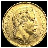 1864 France Gold 20 Franc