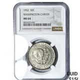 1952 Washington Carver Half Dollar NGC MS64
