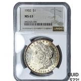 1902 Morgan Silver Dollar NGC MS63