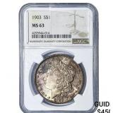 1903 Morgan Silver Dollar NGC MS63