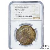 1907-H Straits Settlements Silver 1 Dollar NGC AU
