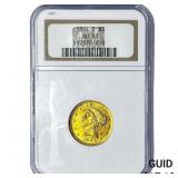 1844-D $5 Gold Half Eagle NGC AU55