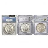 [3] 1883-1889 Morgan Silver Dollar  MS63/AU55