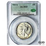 1942-D Walking Liberty Half Dollar CAC MS65