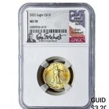 2022 $10 Gold American Eagle 1/4oz NGC MS70
