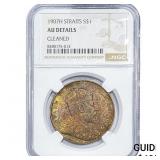 1907-H Straits Settlements Silver 1 Dollar NGC AU