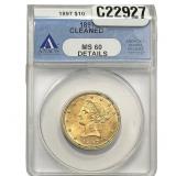 1897 $10 Gold Eagle ANACS MS60 Details