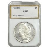 1880-S Morgan Silver Dollar PCI MS65