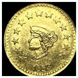 1853 Round California Gold Half Dollar