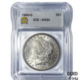 1900-O Morgan Silver Dollar ICG MS64