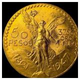 1947 Mexico 1.2057oz Gold 50 Pesos