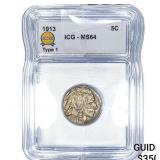 1913 Buffalo Nickel ICG MS64