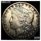 1893-CC Morgan Silver Dollar LIGHTLY CIRCULATED