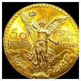 1821 Mexico Gold 50 Pesos 1.2057oz Gold
