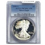 1989-S Silver Eagle PCGS PR70 DCAM